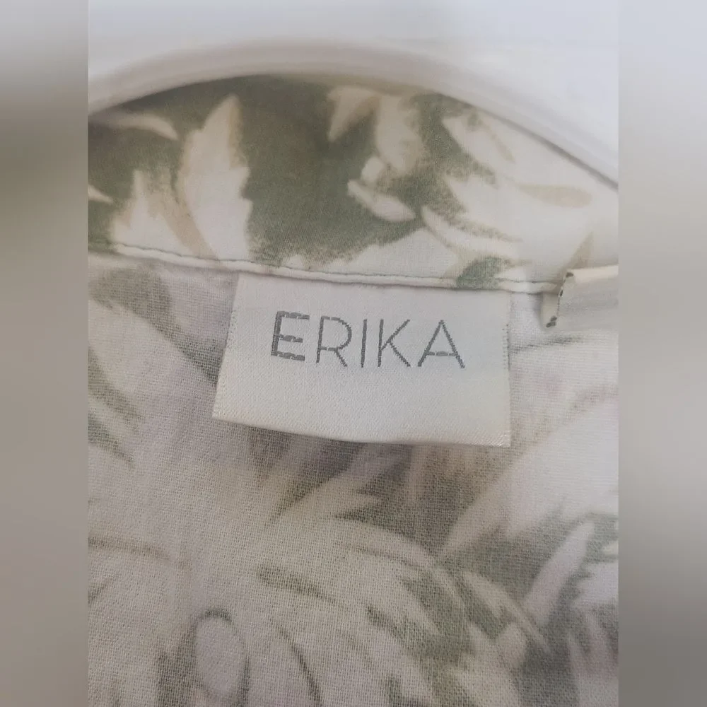 Vtg Erika XL 90s Hawaiian Tropical Print BeachTheme Button Down Women's Shirt